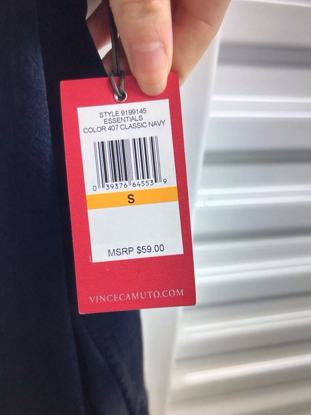 Vince Camuto Navy Sleeveless V-Neck Camisole - Picture 3 of 6